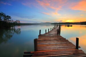 Image of sunrise over water