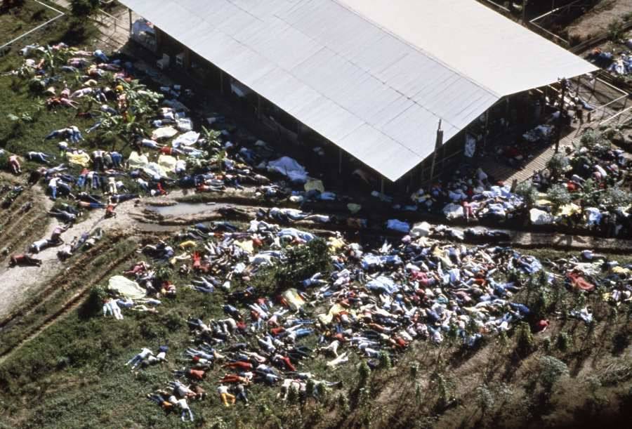 Aerial photo of Jonestown massacre