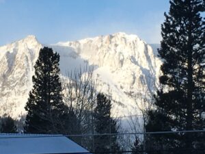 View of Carson Peak from my hotel room