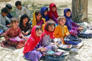 Photo of schoolgirls in Afghanistan